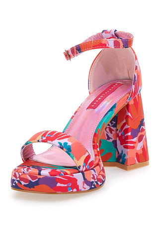 Bettyflowers 201 Sandalen mit Blockabsatz und Blumenmuster