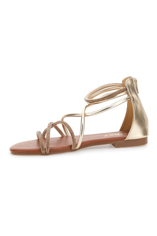 Goldene flache Sandale THE FIRST CHIC 5432