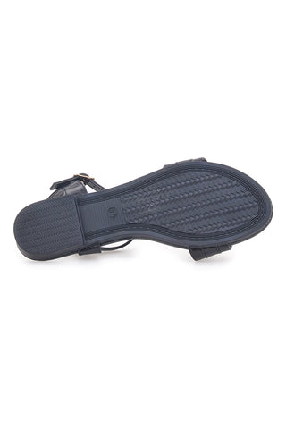 Sandali Nero Con Catena Oro Mon Dieu 3980