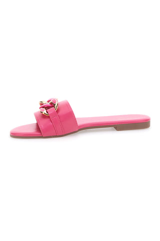 Ciabatte Flat Rosa Con Catena Mon Dieu 3396