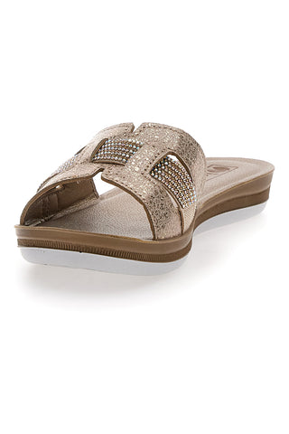 Ciabatte con Strass Gold Inblu 50 BA