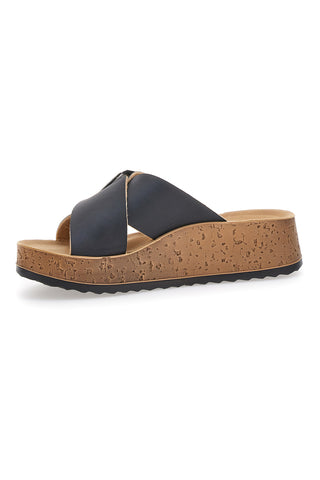 Ciabatte Nere con Platform e Fibbia Inblu 39 PK