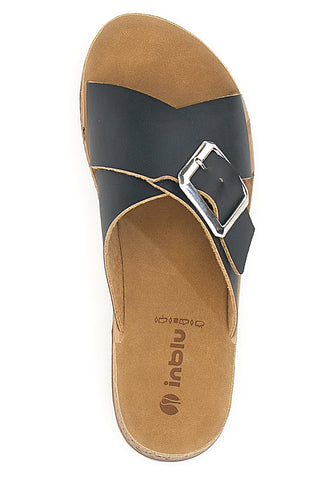 Ciabatte Nere con Platform e Fibbia Inblu 39 PK