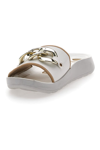 Ciabatte in Gomma Bianche e Oro Inblu 10 AG