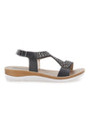 Schwarze Sandalen mit Strasssteinen Inblu 39 Bv
