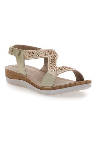 Sandali Platino Con Platform Inblu 39 BV