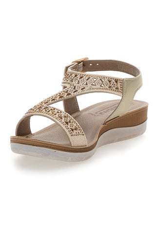 Sandali Platino Con Platform Inblu 39 BV