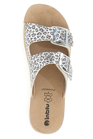 Ciabatte con Doppia Fibbia Leopardate Inblu 14 FT