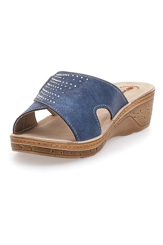 Ciabatte Blu Con Strass Inblu 02 Pv
