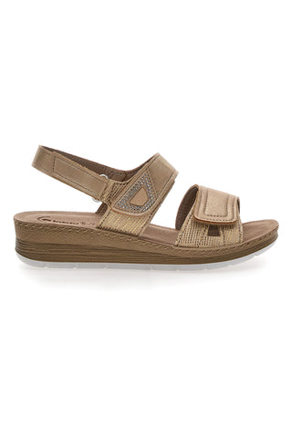 Comfort Gold Sandalen für Damen Inblu 55 FC