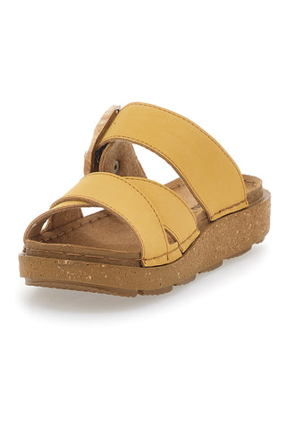Gelbe Hausschuhe mit Schnalle und Flatform Inblu 16 Ed