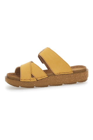 Gelbe Hausschuhe mit Schnalle und Flatform Inblu 16 Ed