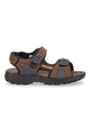 Braune Sandalen mit Klettverschluss Canguro 1015