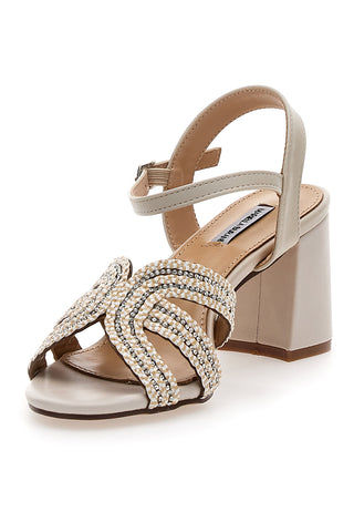 Sandalo biege con tacco a blocco MARIELLA BURANI 50650