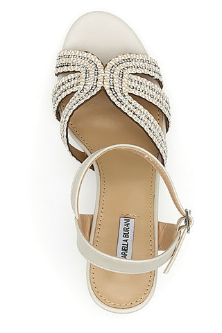 Sandalo biege con tacco a blocco MARIELLA BURANI 50650