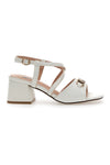 Sandalo bianco con tacco a blocco MARIELLA BURANI 50512