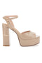 Beige Sandalen mit hohem Absatz Mariella Burani 50561