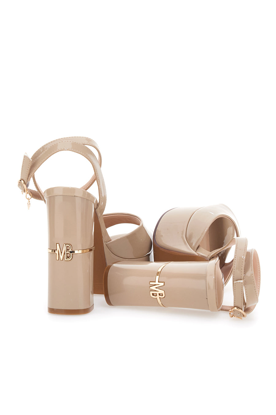 Sandali Beige Con Tacco Alto Mariella Burani 50561 da Donna