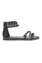 Sandali Neri Flat Con Borchie Cafe' Cost 1404