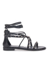 Sandali Flat Alla Schiava Neri Con Borchie Me & Me 1531