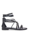 Sandali Flat Alla Schiava Neri Con Borchie Me & Me 1531