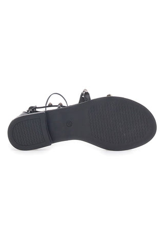 Sandali Flat Alla Schiava Neri Con Borchie Me & Me 1531