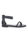 Sandali Bassi Neri con Borchie Me & Me 2535