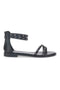 Sandali Bassi Neri con Borchie Me & Me 2535