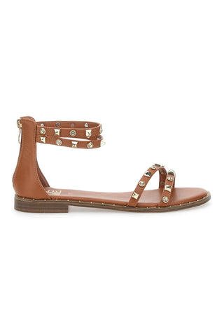 Damensandalen mit Nieten Braun Me & Me 2535