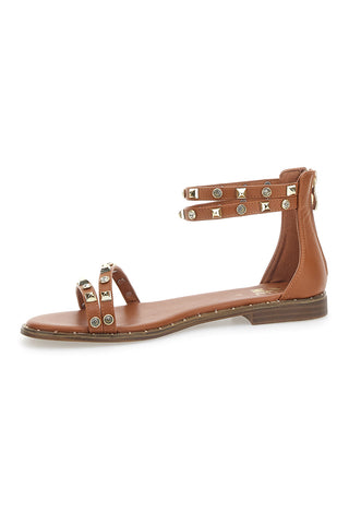 Sandali da Donna Con Borchie Marrone Me & Me 2535