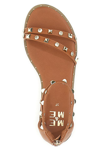 Sandali da Donna Con Borchie Marrone Me & Me 2535