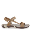 Beige Sandalen mit Klettverschluss Overland 5415