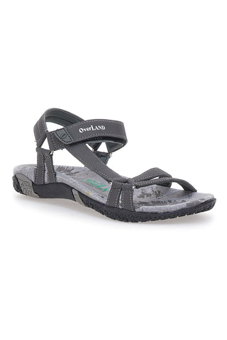Sandali Grigi Con Strappo In Velcro Overland 5415