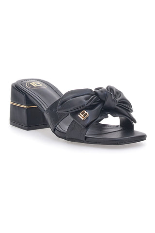 Schwarze Pantoletten mit Absatz Laura Biagiotti 8510