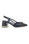 Schwarze Slingback-Pumps Laura Biagiotti 8604