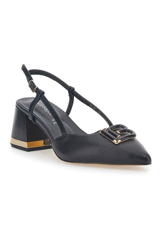 Schwarze Slingback-Pumps Laura Biagiotti 8604