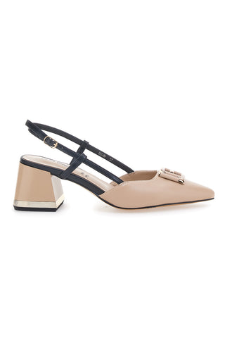 Laura Biagiotti Nude Slingback-Pumps 8604M