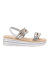Sandali Argento Con Perline Quanna Mel  21030
