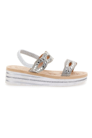 Sandali Argento Con Perline Quanna Mel  21030