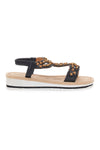 Sandali Neri Con Perline Quanna Mel 21026