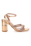Sandalo Champagne con tacco alto LE HAVRE PARIS 66135