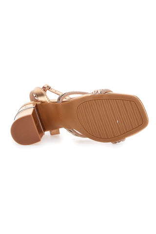 Sandalo Champagne con tacco alto LE HAVRE PARIS 66135