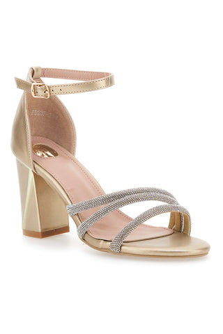 Le Havre Paris 233 Gold-Sandalen mit Absatz