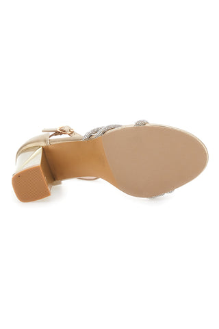 Le Havre Paris 233 Gold-Sandalen mit Absatz