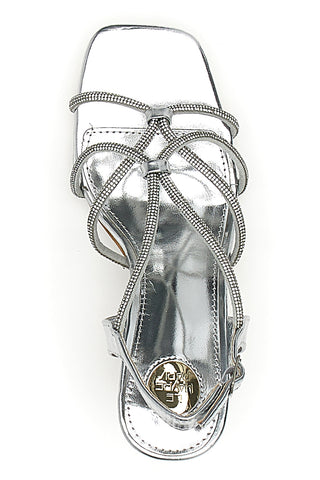 Silberne Sandalen mit 8,5 cm Absatz Le Havre Paris 5042703