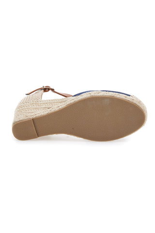 Sandali Espadrillas Blu Con Zeppa Pittarello Sun 201881
