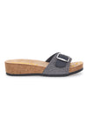 Schwarze Hausschuhe mit Schnalle für Damen Pittarello Bio 29321030