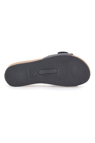 Schwarze Hausschuhe mit Schnalle für Damen Pittarello Bio 29321030