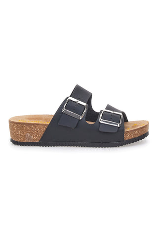 Schwarze Hausschuhe mit Schnalle Pittarello Bio 293350