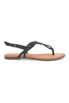Sandali Neri Infradito Con Suola Flat Cafe' Cost 95105